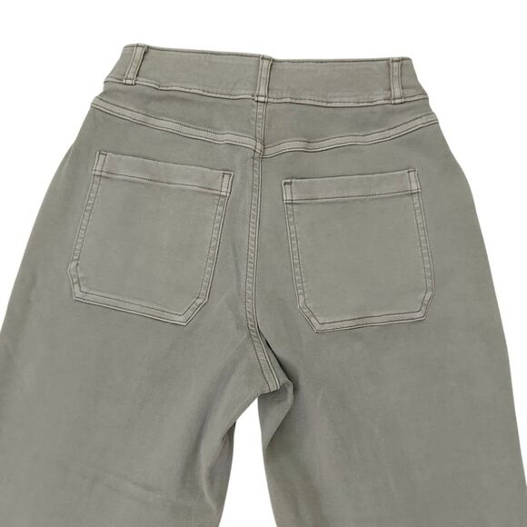 Spanx Pants Womens XS Green Stretch Twill Straight Leg Comfort Pull On Utility - Picture 6 of 11